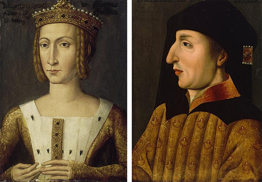 Retratos de Margarita de Flandes y Felipe el Atrevido
