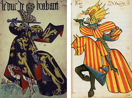 Le duc de Brabant, le roi d'Aragon, miniatures de la Toison d'Or