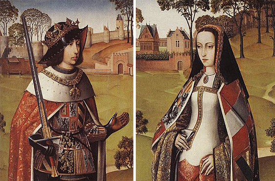 Felipe el Hermoso y Juana de Aragón y Castilla, detalle, 1505, Maestro de la Leyenda de San José, Bruselas, Museos Reales