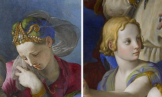 Deploración sobre Cristo muerto, hacia 1545, Bronzino, detalle