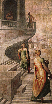 Bethsabée se rendant chez David, Francesco Salviati