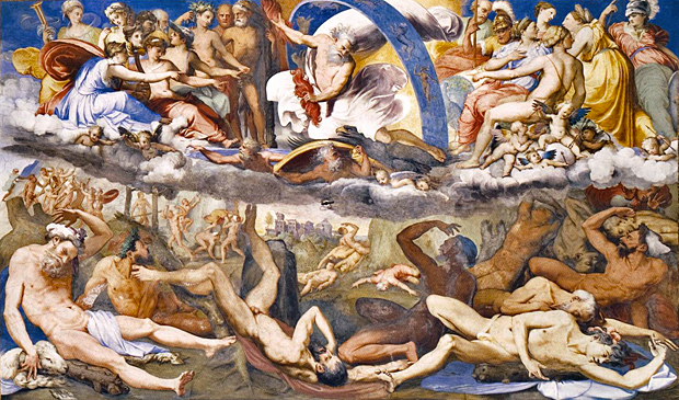 La Chute des Géants, fresque, vers 1530, Perino del Vaga (1501-1547)