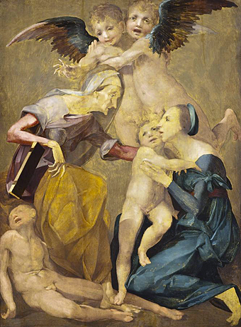 Sainte Famille, vers 1521, Rosso Fiorentino