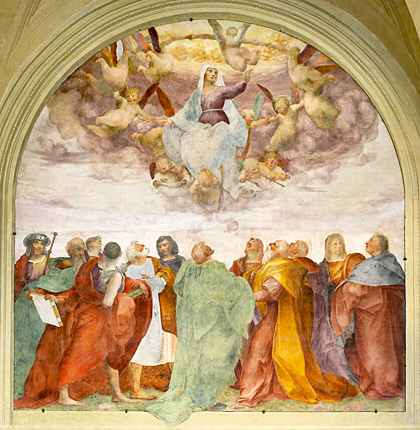 Assomption, fresque, 1517, Rosso Fiorentino