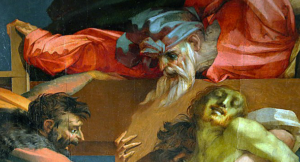 Descendimiento de la Cruz, 1521, Rosso Fiorentino, detalle