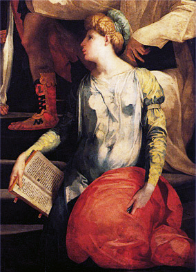 Desposorios de la Virgen, 1523, Rosso Fiorentino, detalle