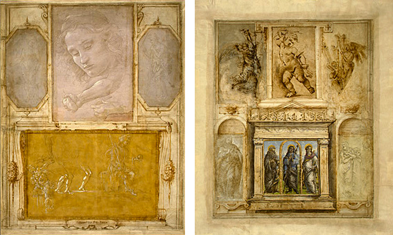 Pages du "Livre des dessins" de Giorgio Vasari