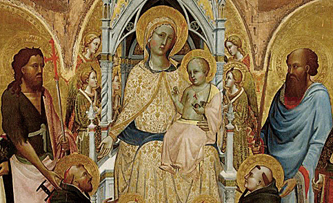 Vierge à l'Enfant entourée d'anges et saints, 1375, Agnolo Gaddi