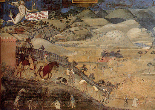 Effets du bon gouvernement à la campagne, Ambrogio Lorenzetti