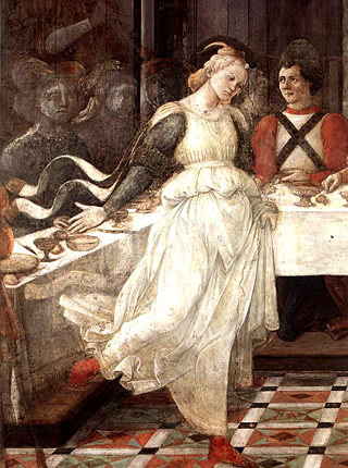 Banquet d'Hérode, Filippo Lippi, détail