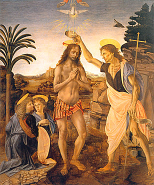 Bautismo de Cristo, Andrea Verrocchio y Leonardo da Vinci