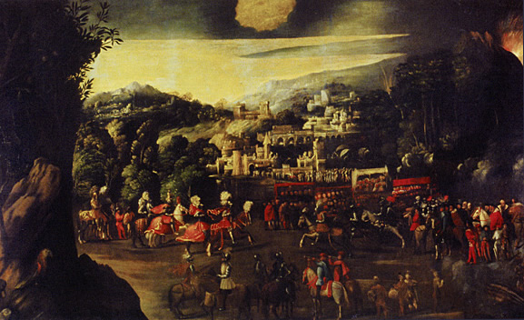 Tournoi, attribué à Battista Dossi, (Ferrare, Pinacoteca Nazionale)