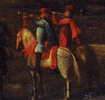 Tournoi, détail, attribué à Battista Dossi, (Ferrare, Pinacoteca Nazionale)