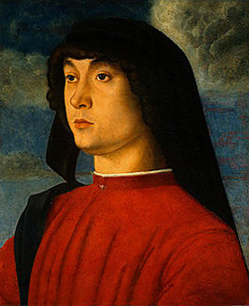 Jeune homme en rouge, entre 1485 et 1490, Giovanni Bellini