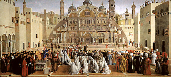 Saint Marc prêchant à Alexandrie, 1504-1507, Gentile et Giovanni Bellini Saint Marc prêchant à Alexandrie, 1504-1507, Gentile et Giovanni Bellini