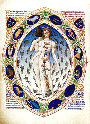 El hombre astrológico, 1413-1416, Hermanos Limbourg