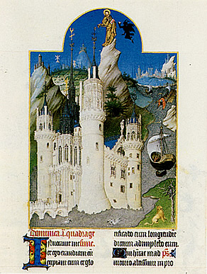 La Tentación de Cristo, 1414-1416, hermanos Limbourg