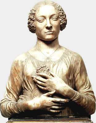 Retrato de mujer, 1475-1480, Andrea Verrocchio, Florencia, museo del Bargello