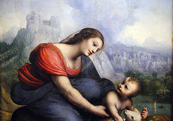 La Vierge et l'Enfant et l'agneau 1510-1515, Cesare da Sesto