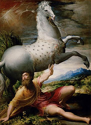 Conversión de san Pablo, hacia 1528, Parmigianino, Viena