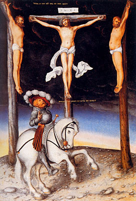 Crucifixion avec centurion, 1536, Lucas Cranach l'Ancien