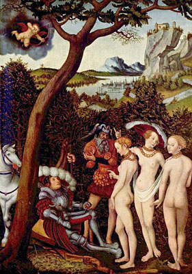 El juicio de Paris, 1529, Lucas Cranach, Nueva York, Metropolitan Museum