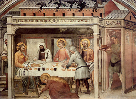 Repas dans la maison de Lévi, Giovanni da Milano, Florence, Santa Croce