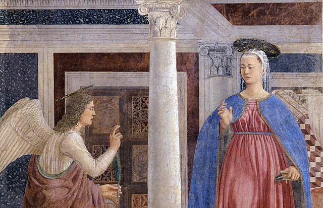 Anunciación, 1452-66, Piero della Francesca