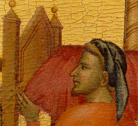 Resurrección de Drusiana, detalle, c. 1370, Allegretto Nuzi, Portland