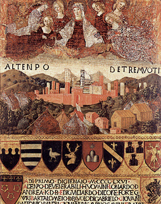 La Vierge protège Sienne des tremblements de terre, Francesco di Giorgio