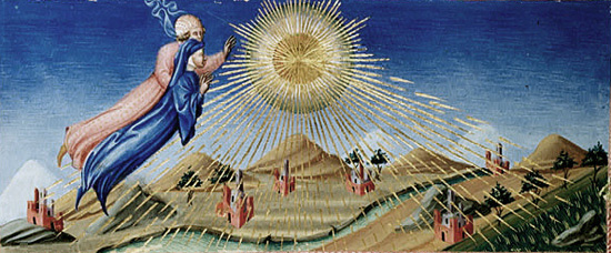 Dante et Béatrice quittent les cieux, Giovanni di Paolo, Londres