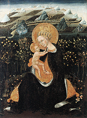 Vierge d'Humilité, vers 1435, Giovanni di Paolo, Sienne, Pinacothèque
