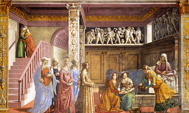 Nacimiento de la Virgen, 1485-1590, Domenico Ghirlandaio