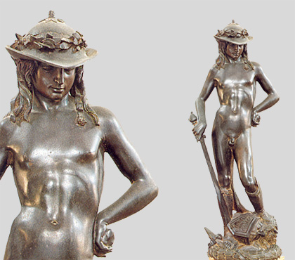 David, vers 1440, bronze, Donatello, Florence, Musée du Bargello