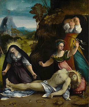 Lamentación sobre Cristo muerto, 1515, Dosso Dossi 