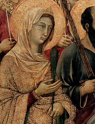 Maestà, sainte Catherine d'Alexandrie, 1311, Duccio di Buoninsegna