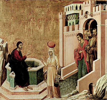 Cristo y la samaritana, 1311, Duccio