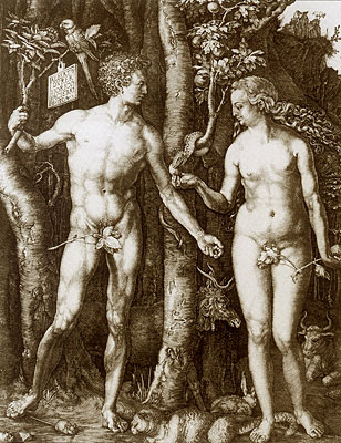Adam et Ève, 1504, gravure sur cuivre, Albrecht Dürer