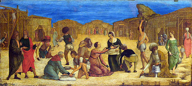 Los israelitas recogiendo el maná, Ercole de 'Roberti