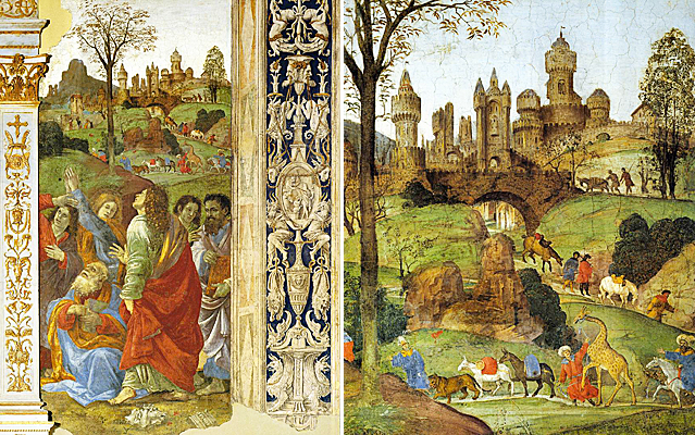 Assomption, détails, 1489-1491, fresque, Filippino Lippi, Rome, Santa Maria sopra Minerva, chapelle Carafa