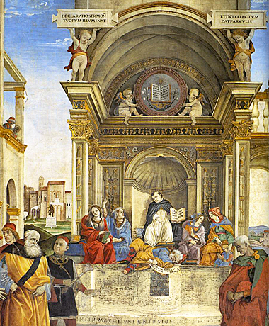 Triomphe de saint Thomas d'Aquin sur les Hérétiques, 1489-1491, fresque, Filippino Lippi, Rome, Santa Maria sopra Minerva