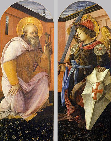 Saint Antoine abbé et Saint Michel, vers 1460, Filippo Lippi