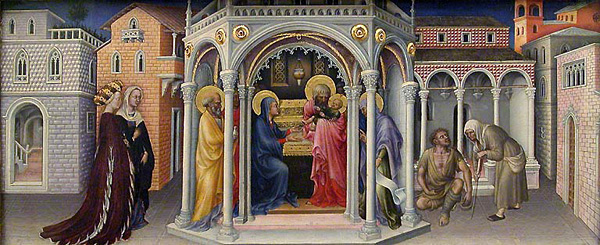 La Présentation au Temple, retable Strozzi, 1423, Gentile da Fabriano 