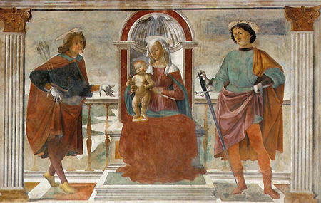 Vierge en majesté et saints, Domenico Ghirlandaio