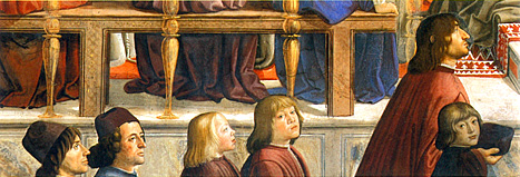 Confirmación de la regla franciscana, Domenico Ghirlandaio, detalle