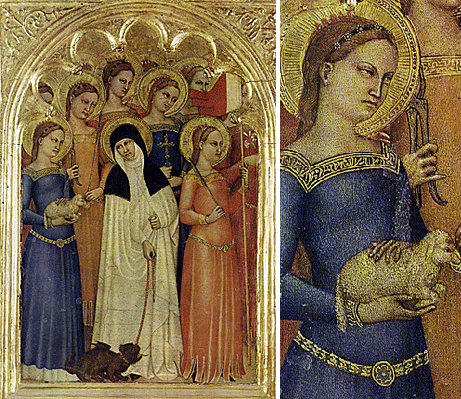 Chœur de vierges (détail de la prédelle du Polyptyque Ognissanti), 1363-1369, Giovanni da Milano