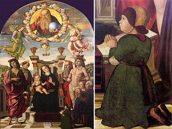 Couronnement de la Vierge, Giovanni Santi