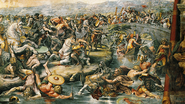 Batalla del puente Milvio,1520-1524, Giulio Romano