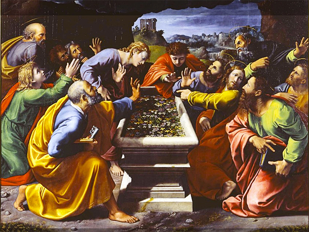 Les Apôtres autour de la tombe de Marie, Pala di Monteluce, 1525, Giulio Romano et Giovan Francesco Penni, Rome, Pinacoteca Vaticana