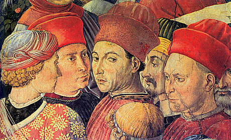 El Cortejo de los Reyes Magos, personajes, Benozzo Gozzoli